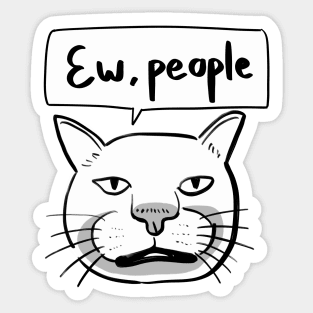 Ew People Cat Sticker